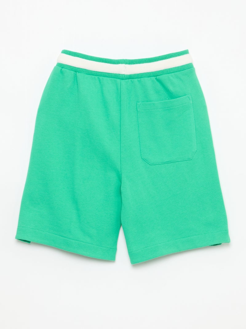 Bermudas de felpa Verde - Kiabi