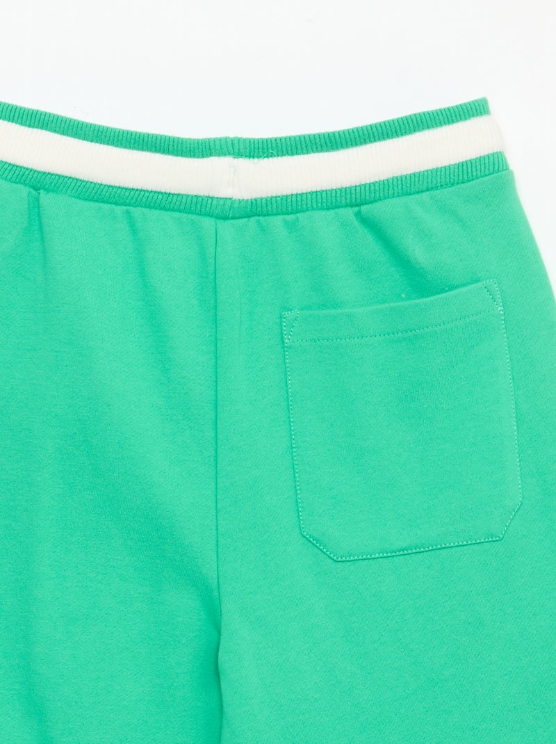 Bermudas de felpa Verde - Kiabi