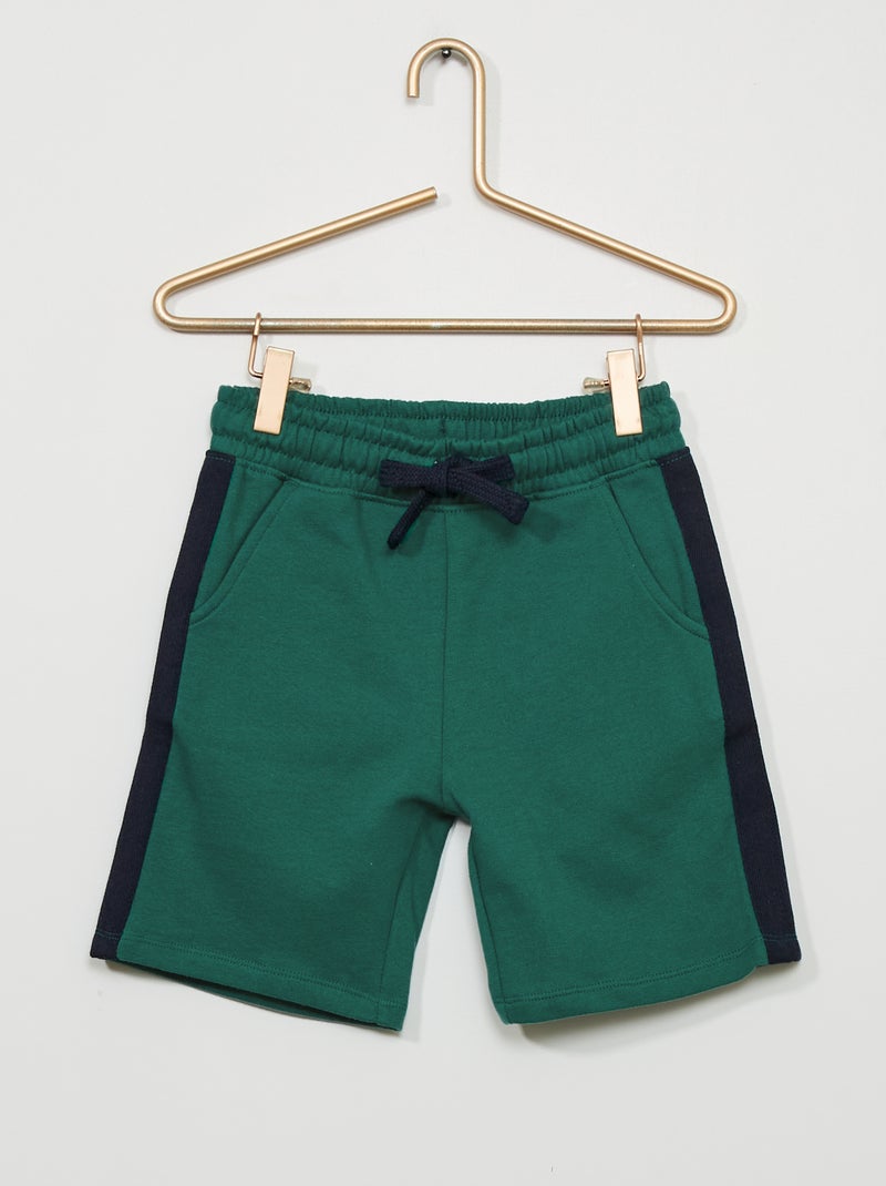 Bermudas de felpa VERDE - Kiabi