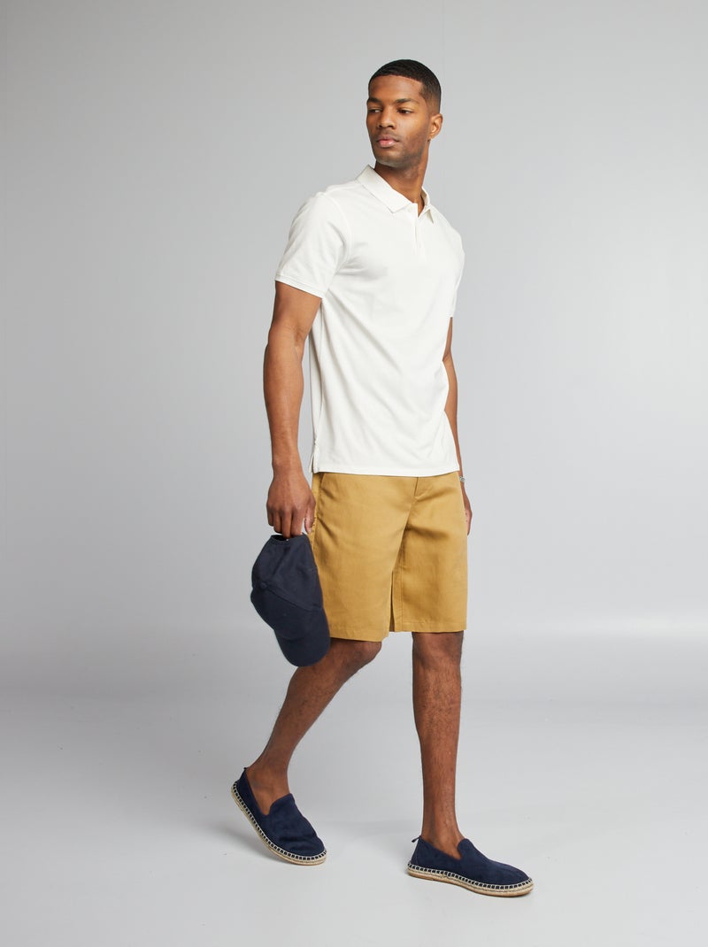 Bermudas de lino MARRON - Kiabi
