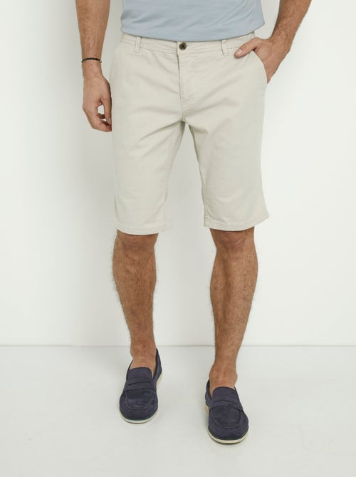 Bermudas de lona de algodón elástica - AFIBEL - Kiabi