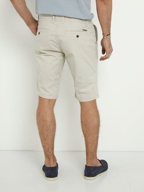 Bermudas de lona de algodón elástica - AFIBEL - Kiabi