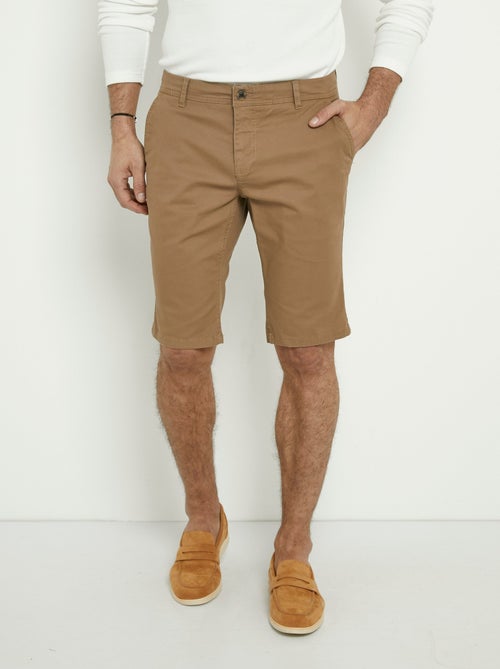 Bermudas de lona de algodón elástica - AFIBEL - Kiabi