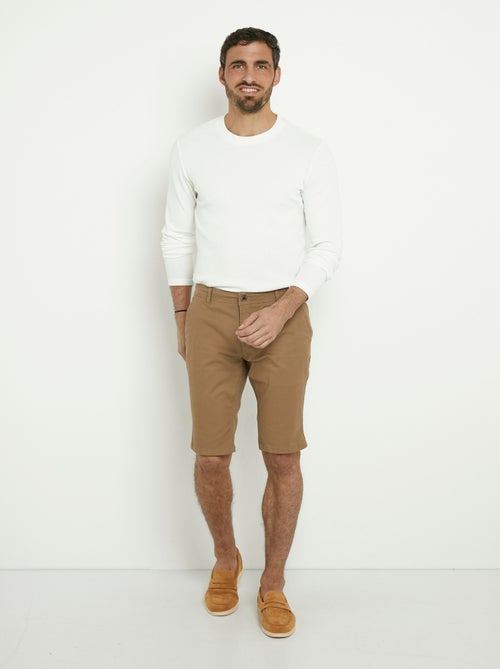 Bermudas de lona de algodón elástica - AFIBEL - Kiabi