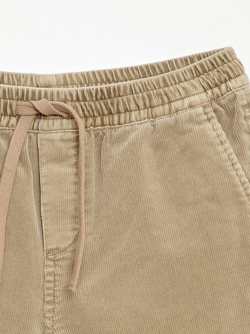 Bermudas de pana Beige - Kiabi