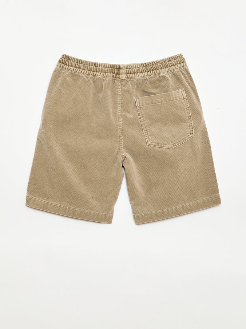 Bermudas de pana Beige - Kiabi