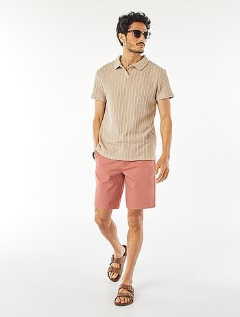 Bermudas de piqué de algodón liso