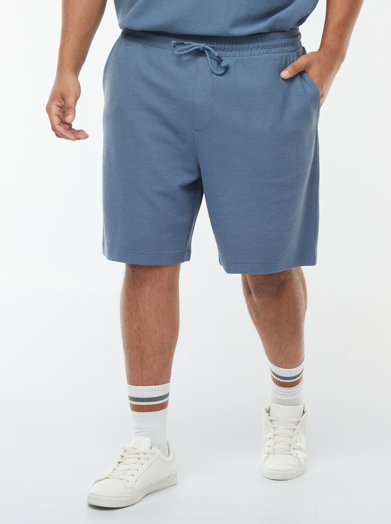 Bermudas de punto de piqué Azul - Kiabi