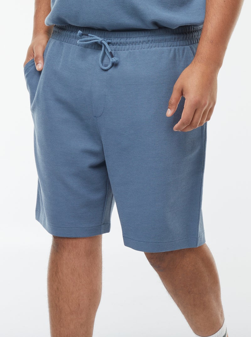 Bermudas de punto de piqué Azul - Kiabi