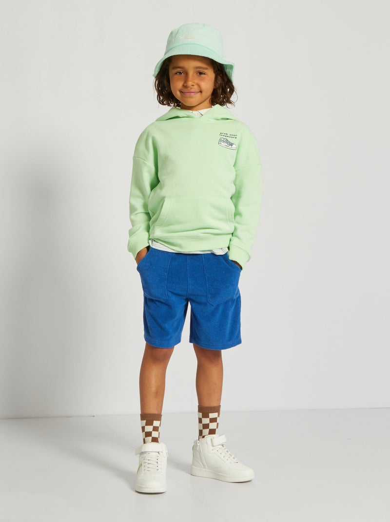 Bermudas de punto de rizo AZUL - Kiabi