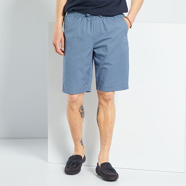 Bermudas de sarga Hombre talla S-XXL - AZUL - Kiabi - 10,00€