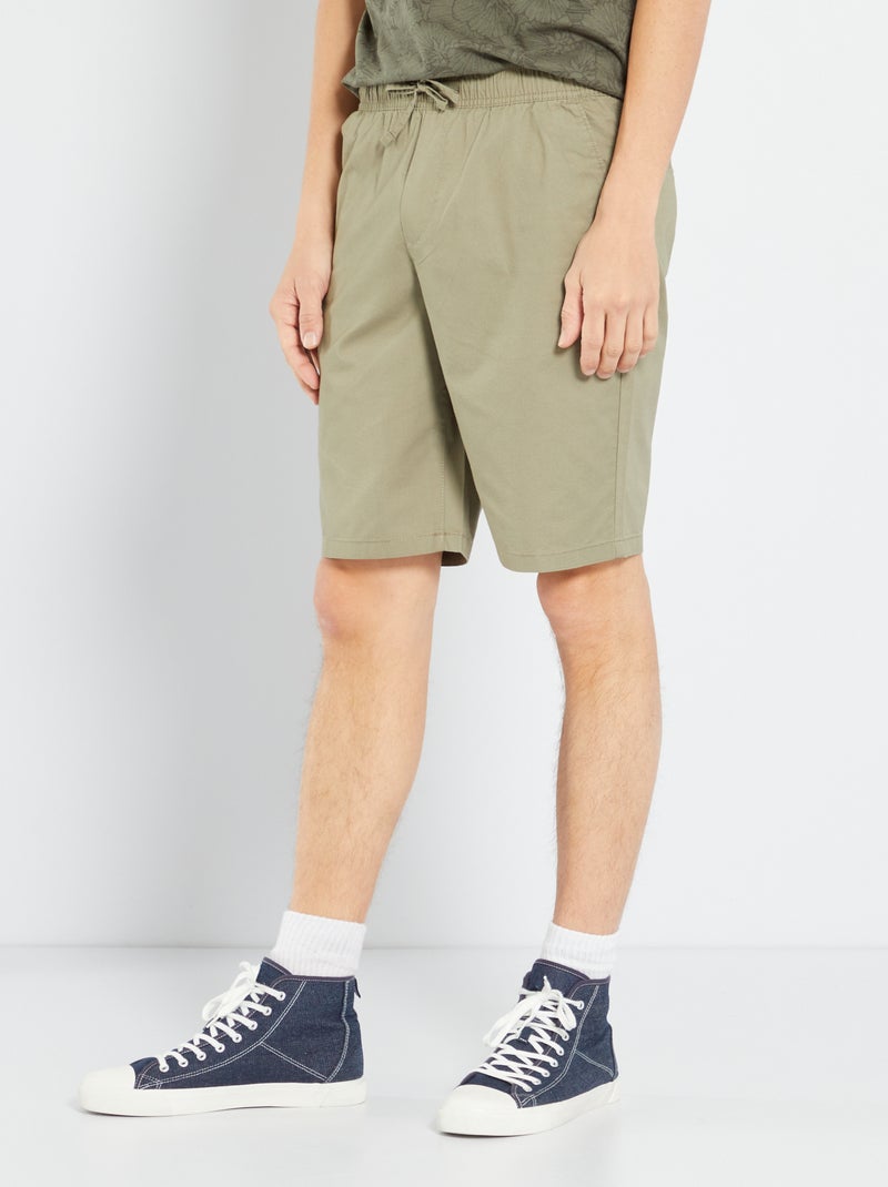 Bermudas de sarga caqui castaño - Kiabi