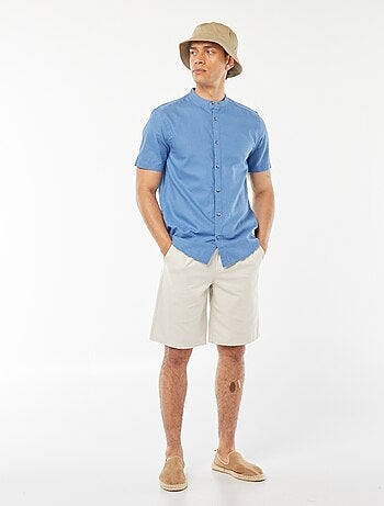Bermudas de sarga lisas