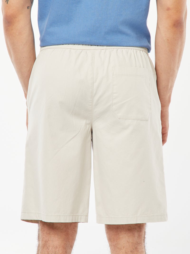 Bermudas de sarga lisas Gris - Kiabi