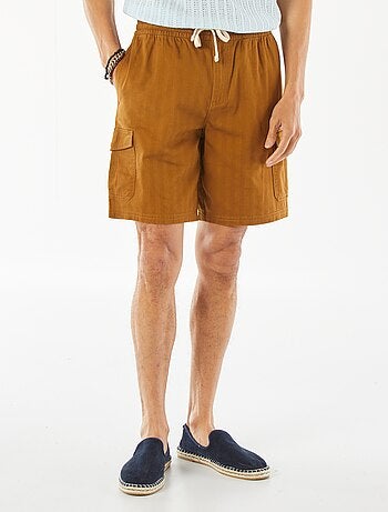 Bermudas de sarga multibolsillos