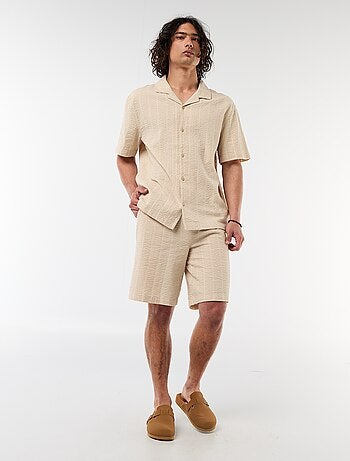 Bermudas de tejido tipo crepé