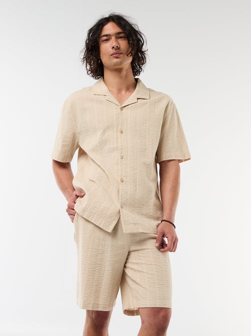 Bermudas de tejido tipo crepé - Kiabi