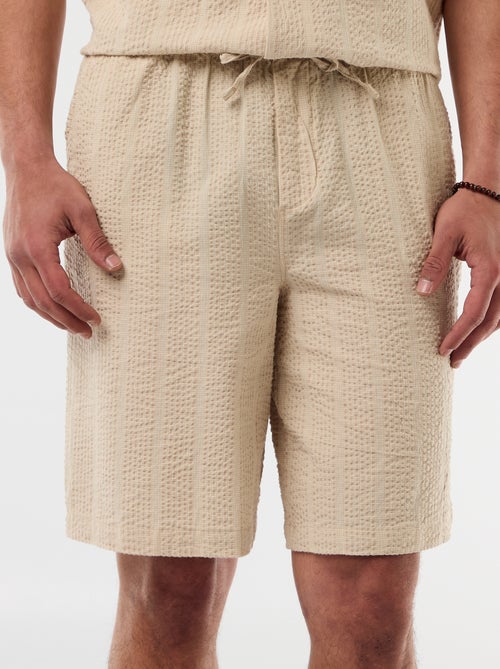 Bermudas de tejido tipo crepé - Kiabi