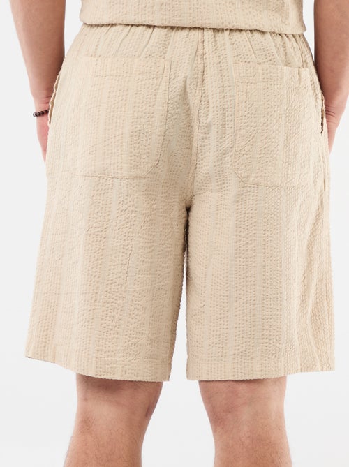 Bermudas de tejido tipo crepé - Kiabi