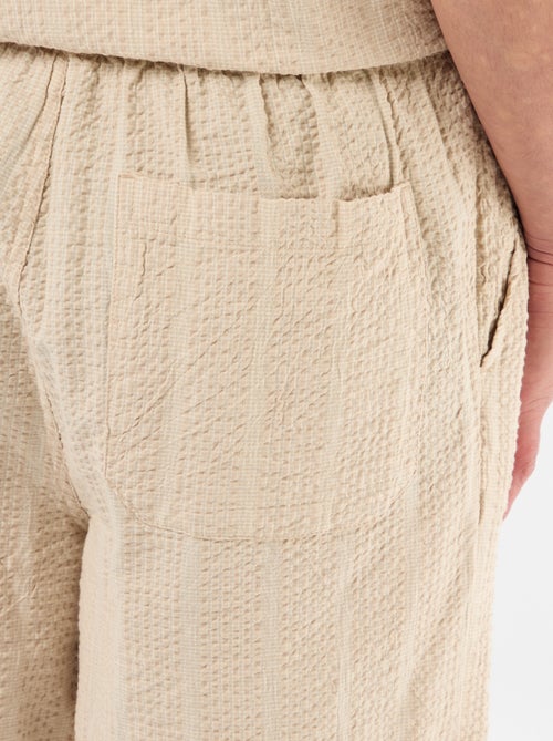 Bermudas de tejido tipo crepé - Kiabi