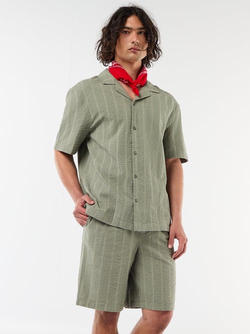 Bermudas de tejido tipo crepé - Kiabi