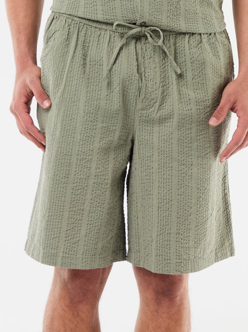 Bermudas de tejido tipo crepé - Kiabi