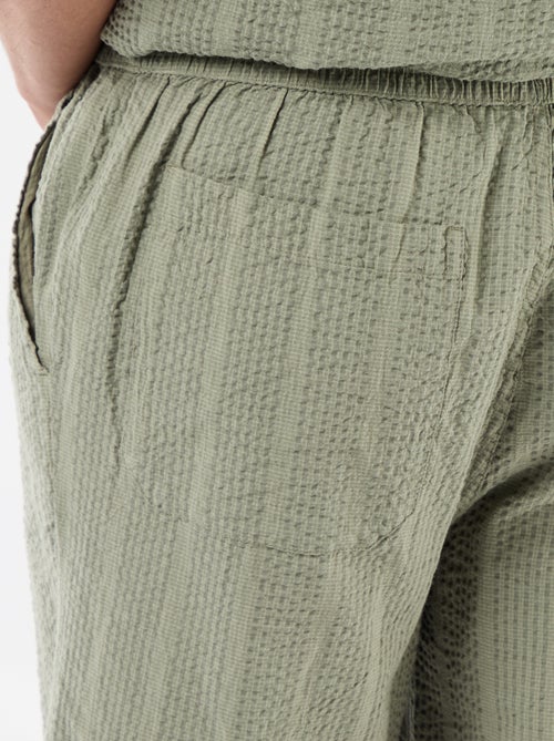 Bermudas de tejido tipo crepé - Kiabi