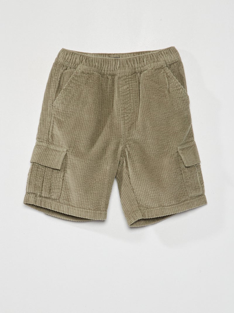 Bermudas de terciopelo KAKI - Kiabi