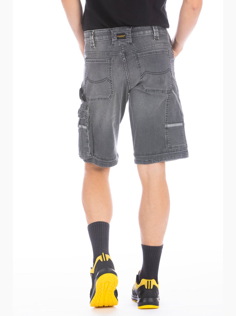 Bermudas de trabajo en denim elástico SUNJOBG Gris - Kiabi