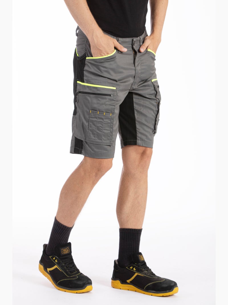 Bermudas de trabajo multibolsillos FLUBERM de Fibreflex® Gris - Kiabi