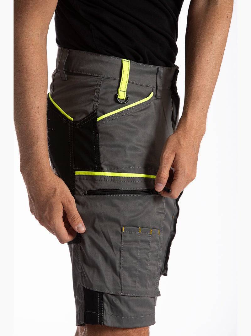 Bermudas de trabajo multibolsillos FLUBERM de Fibreflex® Gris - Kiabi