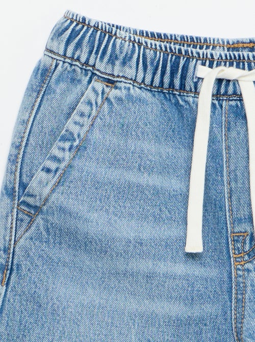 Bermudas de vaquero con cordón de ajuste - Kiabi
