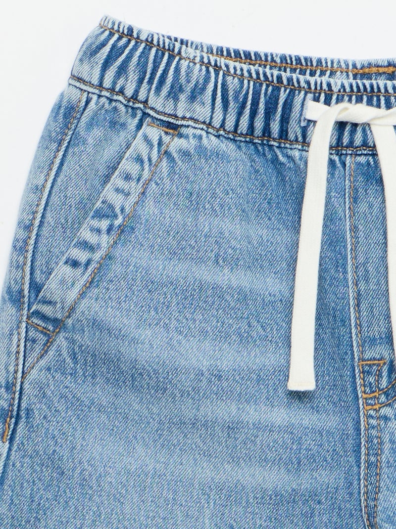 Bermudas de vaquero con cordón de ajuste Azul - Kiabi
