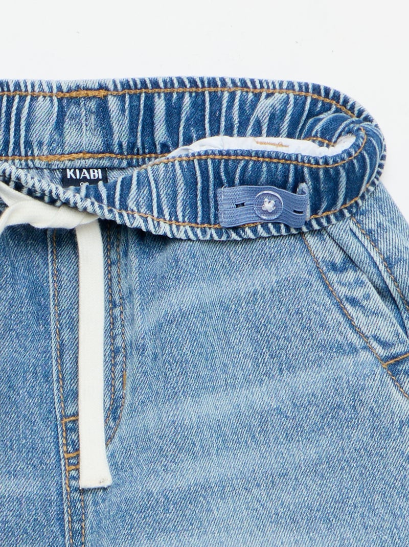 Bermudas de vaquero con cordón de ajuste Azul - Kiabi
