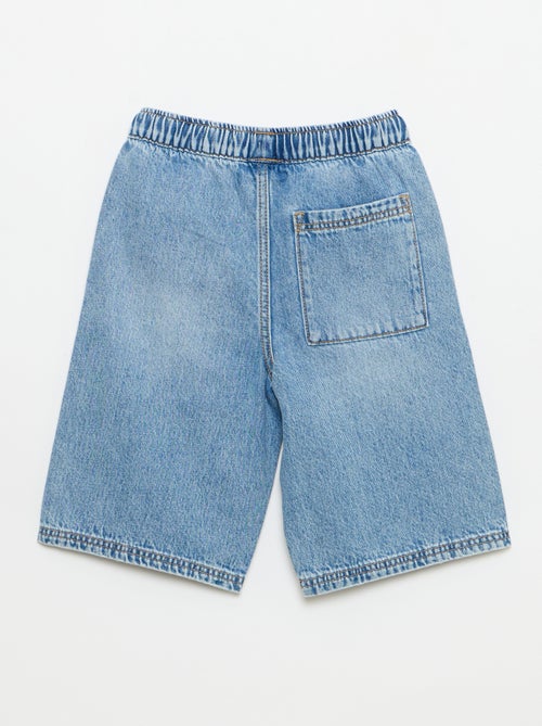 Bermudas de vaquero con cordón de ajuste - Kiabi