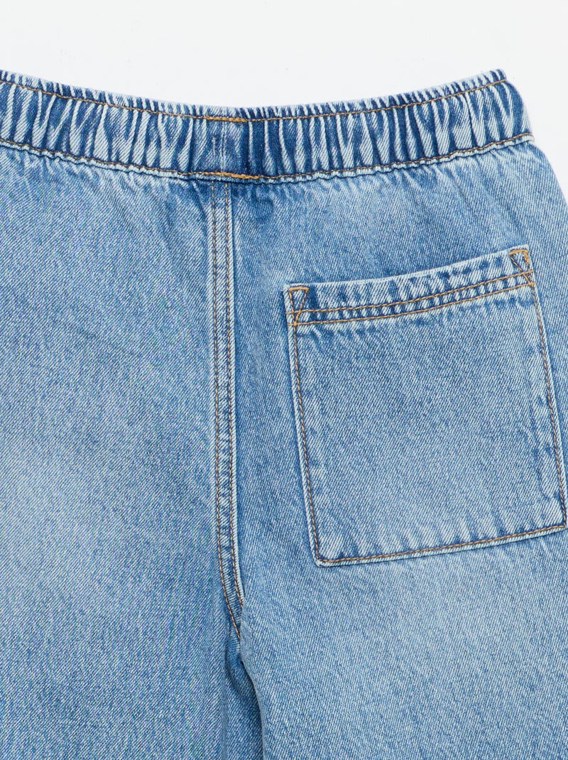 Bermudas de vaquero con cordón de ajuste Azul - Kiabi