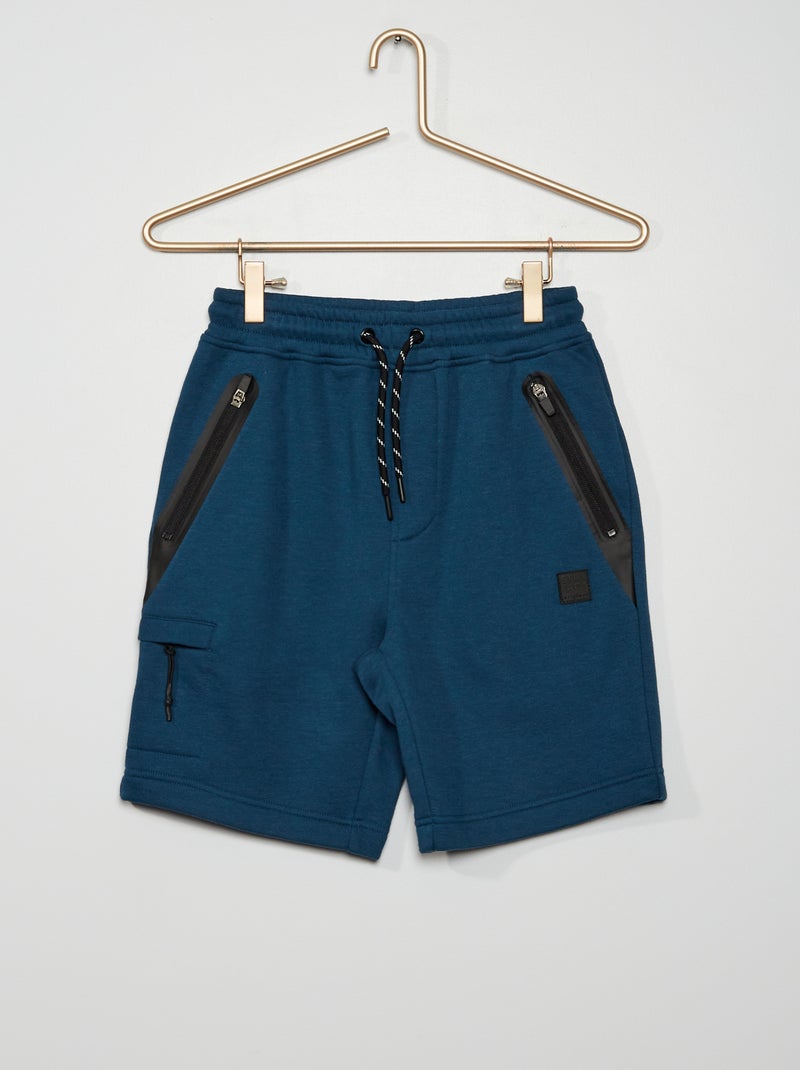 Bermudas deportivas de felpa AZUL - Kiabi