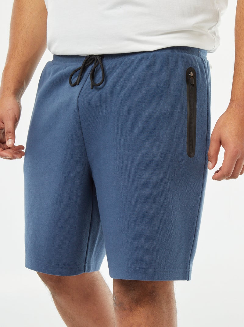 Bermudas deportivas de punto de piqué AZUL - Kiabi