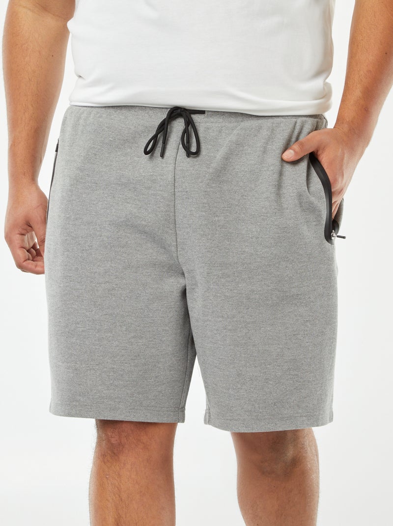 Bermudas deportivas de punto de piqué GRIS - Kiabi