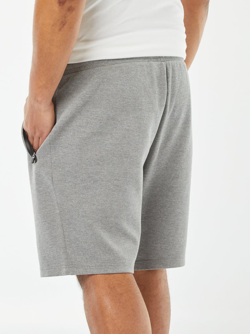 Bermudas deportivas de punto de piqué GRIS - Kiabi