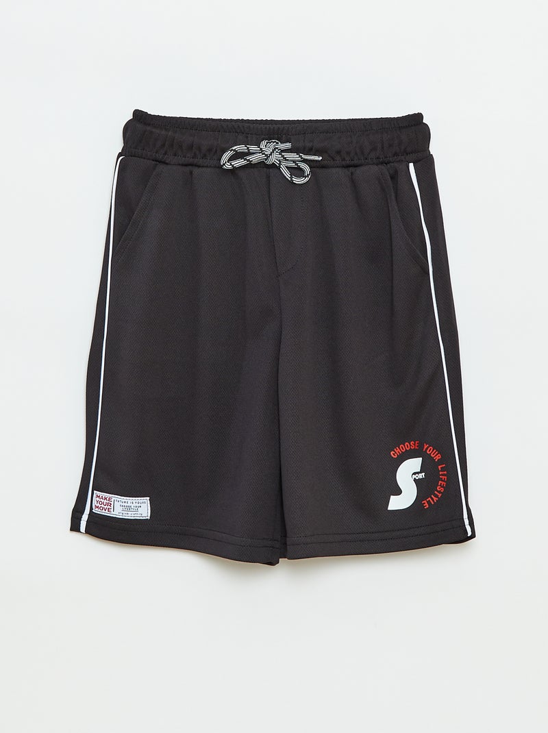 Bermudas deportivas ligeras con bolsillos Negro - Kiabi