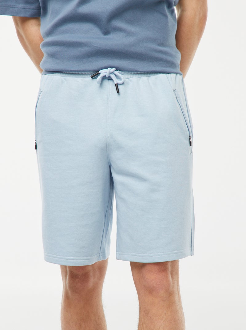 Bermudas deportivas rectas de chándal AZUL - Kiabi