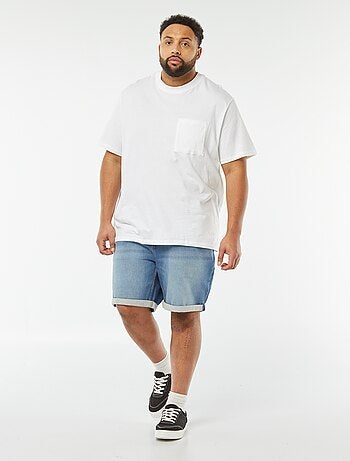 Bermudas elásticas vaqueras