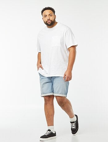 Bermudas elásticas vaqueras