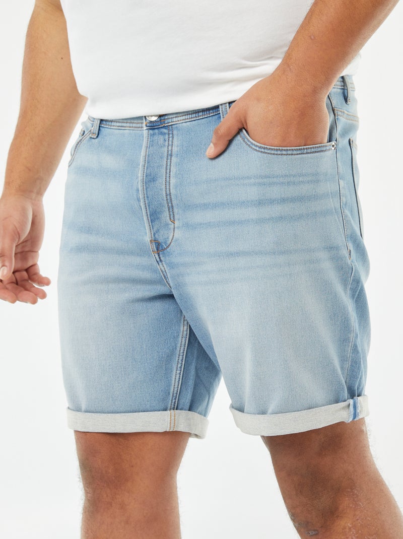 Bermudas elásticas vaqueras AZUL - Kiabi
