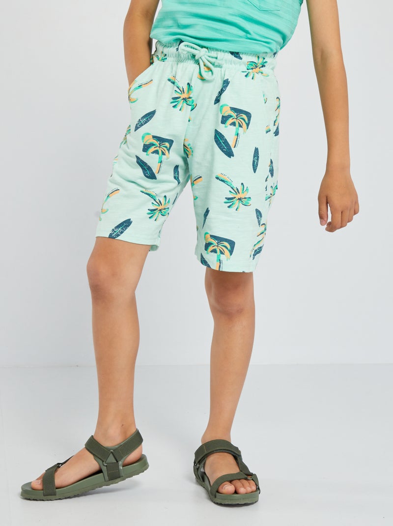 Bermudas estampadas de punto VERDE - Kiabi