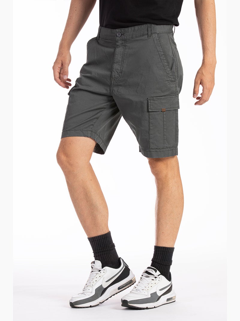 Bermudas FRANKY elásticas con corte cargo Gris - Kiabi