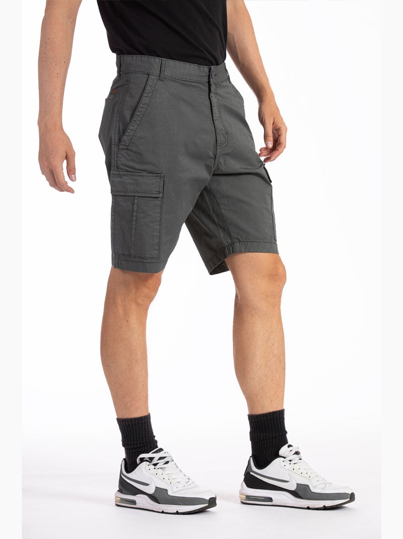 Bermudas FRANKY elásticas con corte cargo Gris - Kiabi
