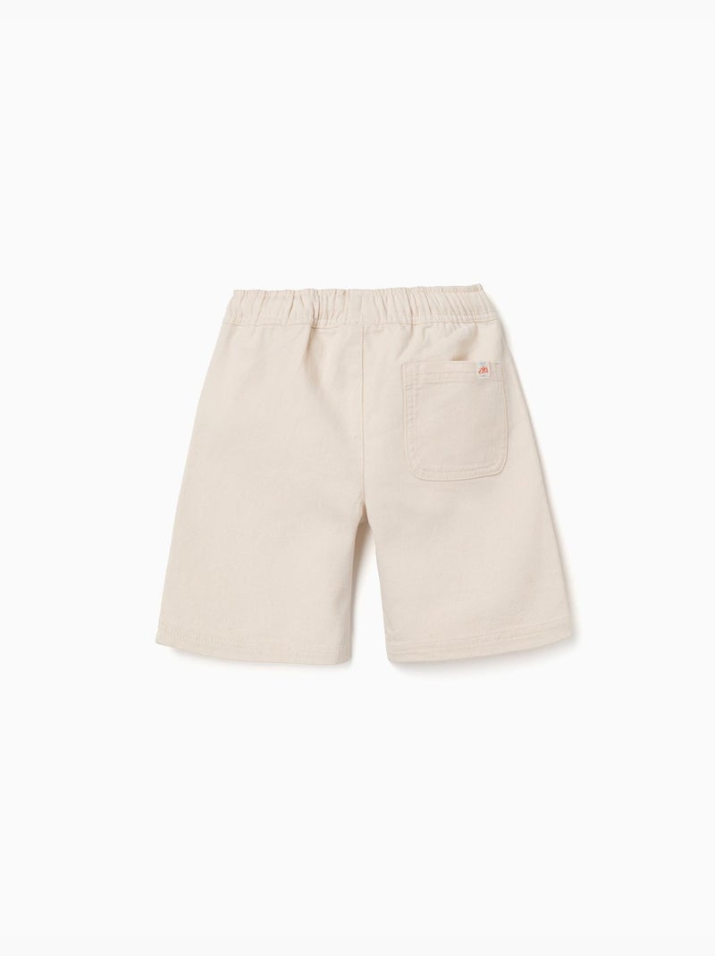 Bermudas largas de algodón con cordón Carolina Celas x Zippy Beige claro - Kiabi