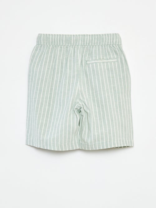 Bermudas ligeras de rayas - Kiabi